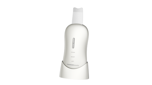 Ultrasonic Cleansing Device | 35,000Hz Ultrasonic · Double-Sided Metal Scraper Design · Deep Cleansing & Blackhead Removal + Essence Infusion · Wireless Charging Dock | Ultrasonic Beauty Device