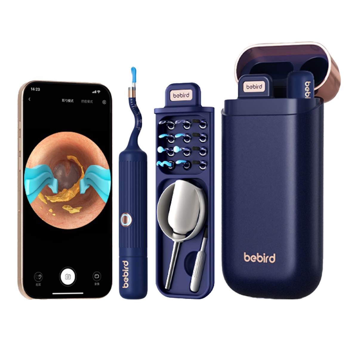 【現貨!庫存緊張!】Bebird EarSight Plus I35R 多功能彎曲定型掏耳棒|藍色|10MP 高清可視|智能採耳器