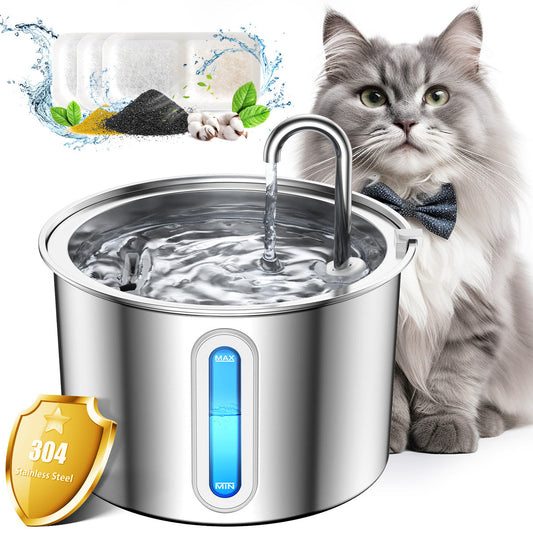 304 Stainless Steel 2L Pet Automatic Water Dispenser | ONEISALL PWF-001