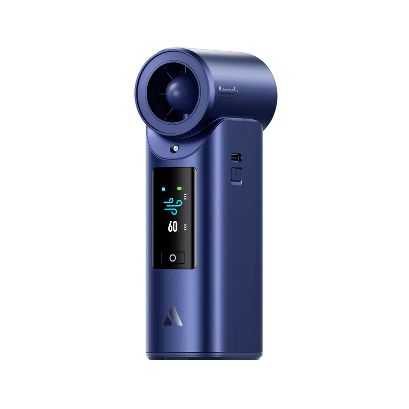 Aecooly Cold Air Ultra PM01S 高壓氣動冰霧風炮|10 秒降 10°C 風力冰霧雙重狂降 · 70,000 RPM 風速 25m/s · 雙磁吸風嘴