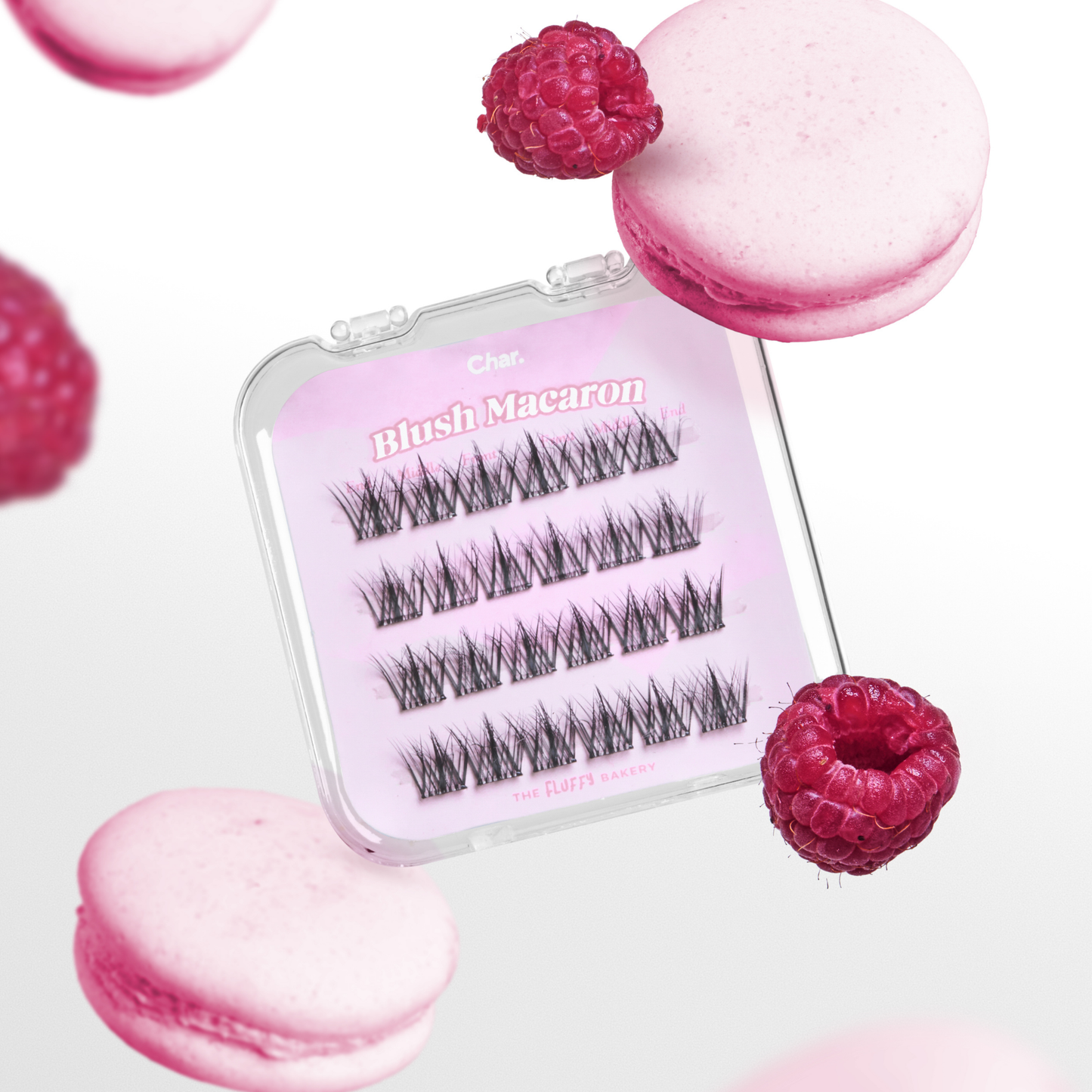 Char. Glue-Free False Eyelashes (White Moonlight Blush Macaron)