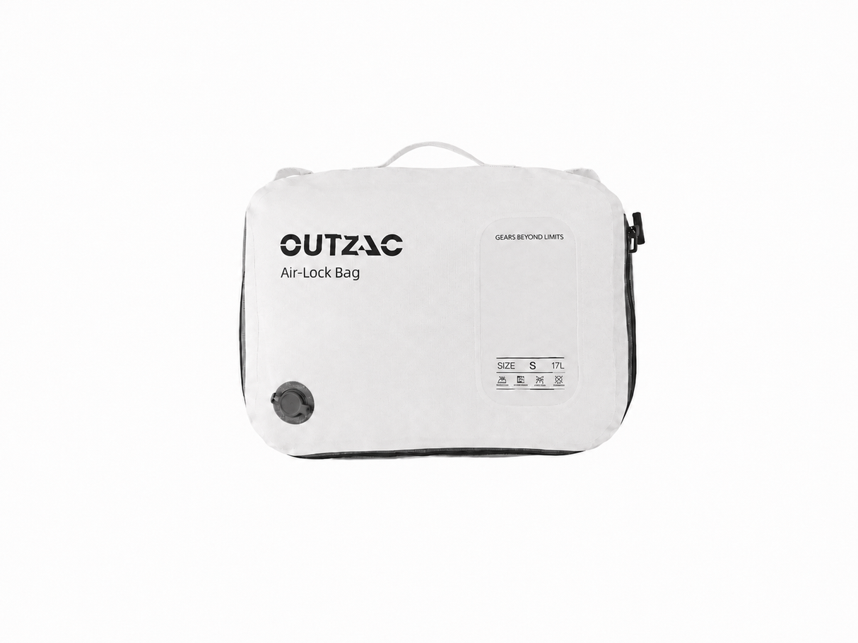 OUTZAC Pump X AIR LOCK BAG|終極真空收納袋系統・60 秒壓縮 90% 空間・21L 大容量・可重複使用・防水防霉|Travel Vacuum Storage Bag