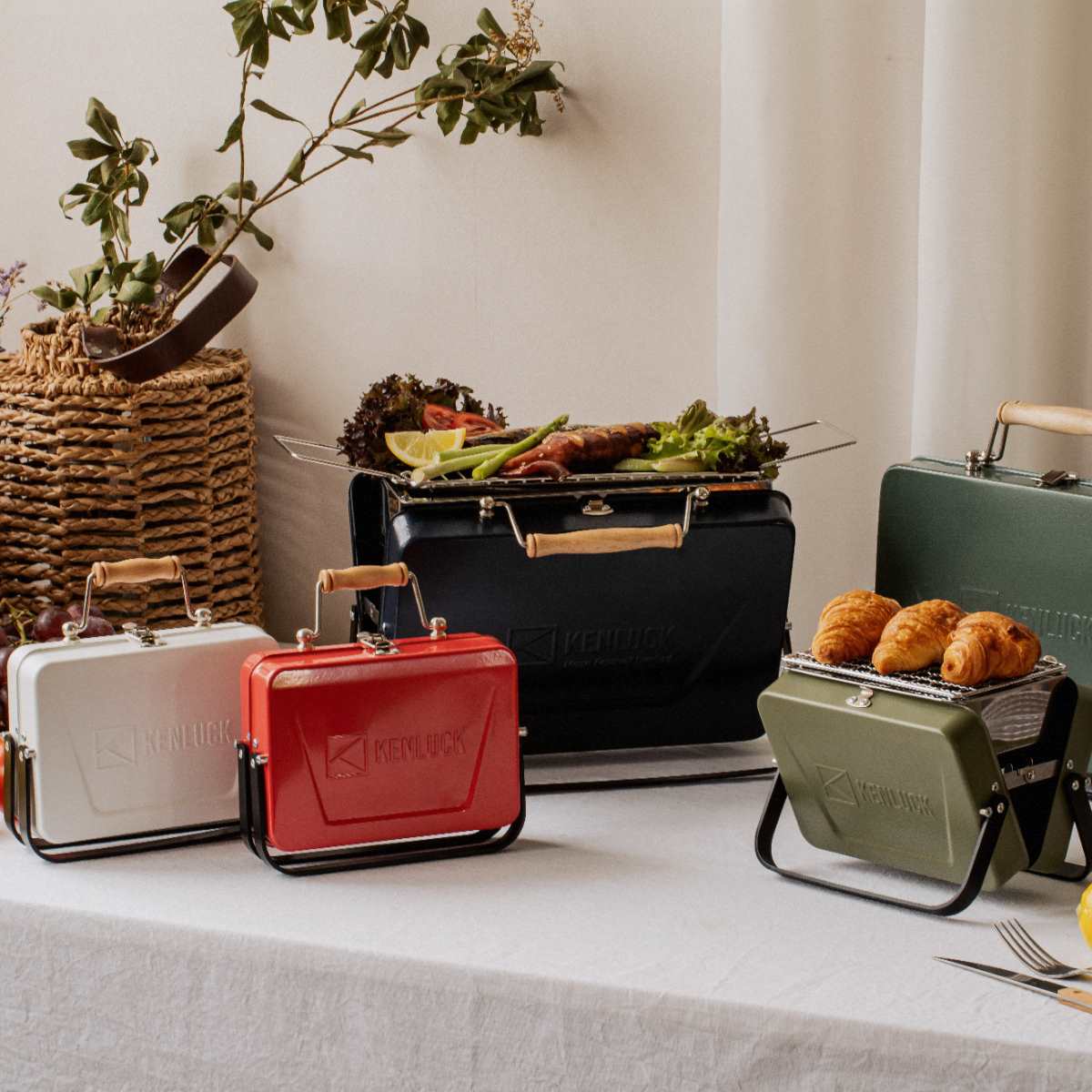 迷你攜帶型烤肉架 | KENLUCK Buddy Grill(錘紋藍)