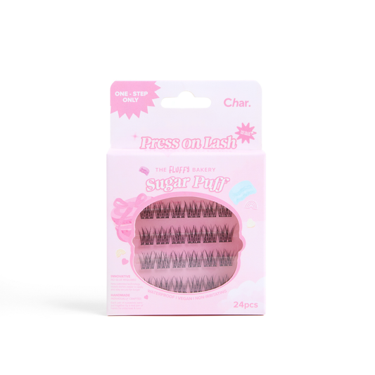 Char. Glue-Free False Eyelashes (White Moonlight Sugar Puff)