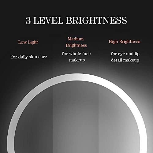 LED 化妝鏡|1X 高清 + 2X 放大雙鏡面 · 全環形 LED 三段亮度可調 · 精緻小巧隨身 · USB 充電 | LED Makeup Compact Mirror