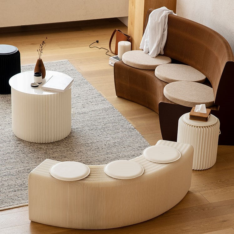 風琴長櫈 │ 風琴牛皮紙折疊家具 | ihpaper