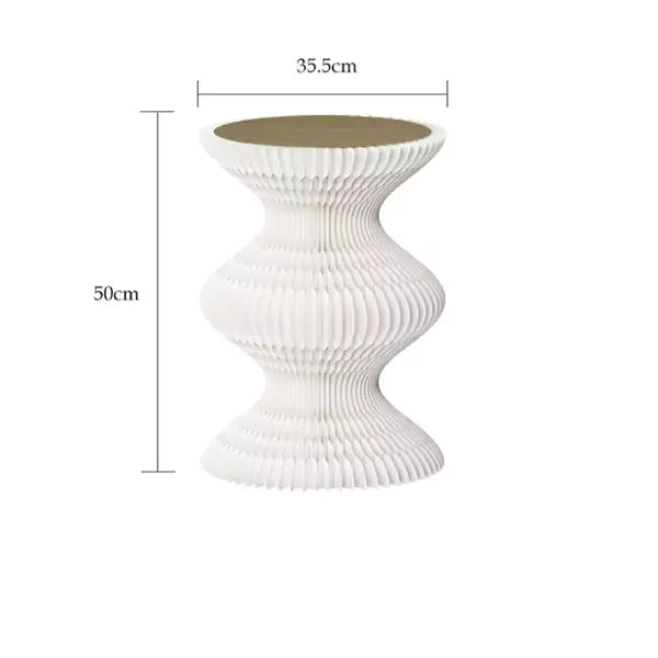 圓舞曲邊几 │ 風琴牛皮紙折疊家具 | ihpaper(一套兩件)