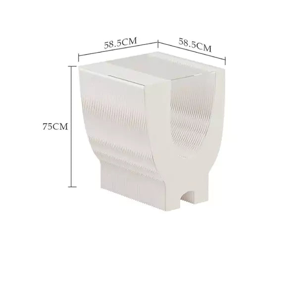 White Ceramic Side Table │ Organ Paper Folding Furniture | ihpaper (Set of Two)