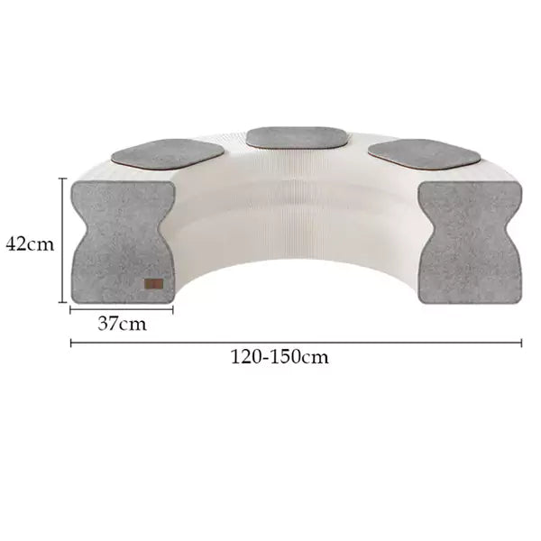 褶疊吐司長櫈 │ 風琴牛皮紙折疊家具 | ihpaper(一套兩件)