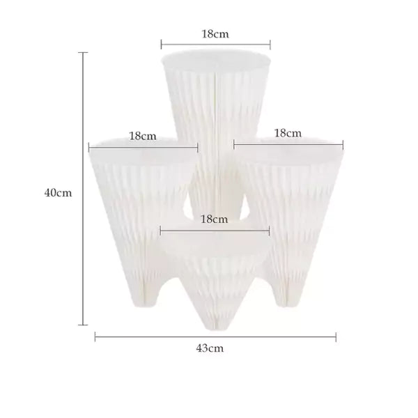 Double Cone Micro Booth | IHpaper Accordion Kraft Paper Folding Furniture (Set of Two)