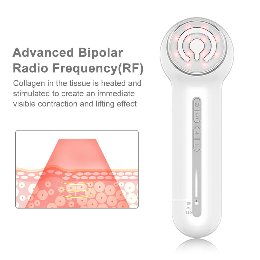 TOUCHBeauty 3-in-1 Home Beauty Device | Microcurrent・RF・Red Light Skincare | Adjustable Intensity