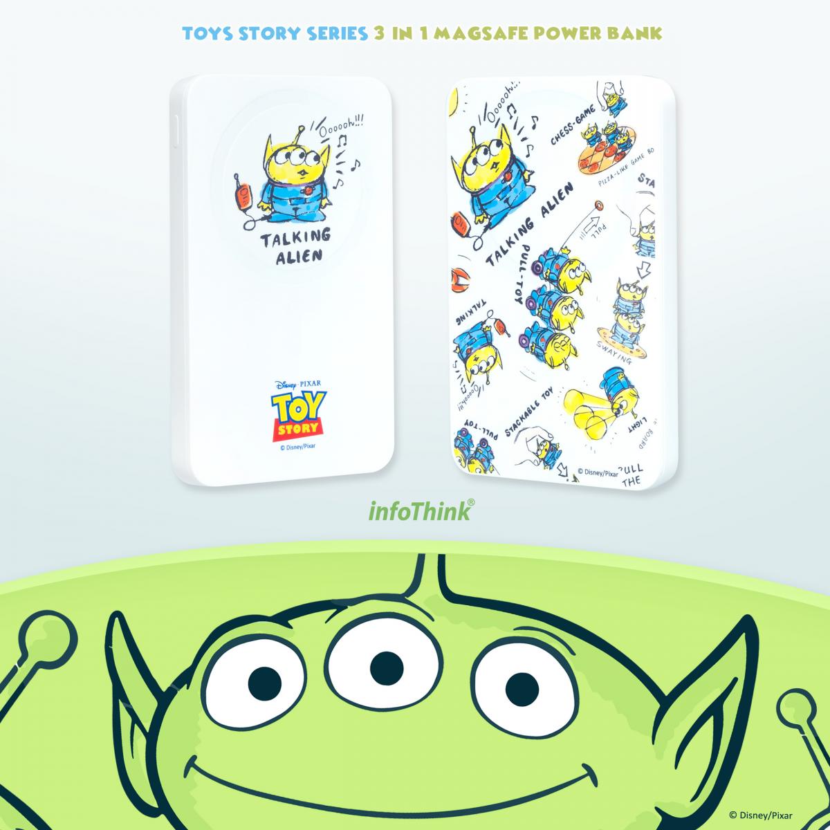 迪士尼角色輕擁你的充電世界 – 三合一磁吸無線快充行動電源