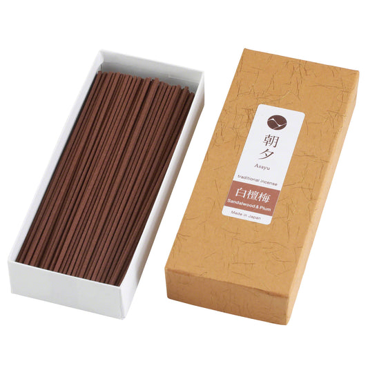 Asayu 日本淡路島白檀梅線香｜低煙傳統・優雅舒緩・提神醒腦｜Incense Sticks