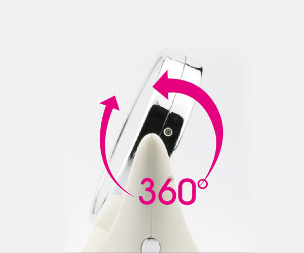 雙面化妝鏡 LED 環形燈｜1X 高清正常鏡 + 5X 放大鏡雙面設計 · LED 環形燈均勻補光 · 360° 旋轉自由調角 · 電池款 / USB 充電款可選 | LED Mirror
