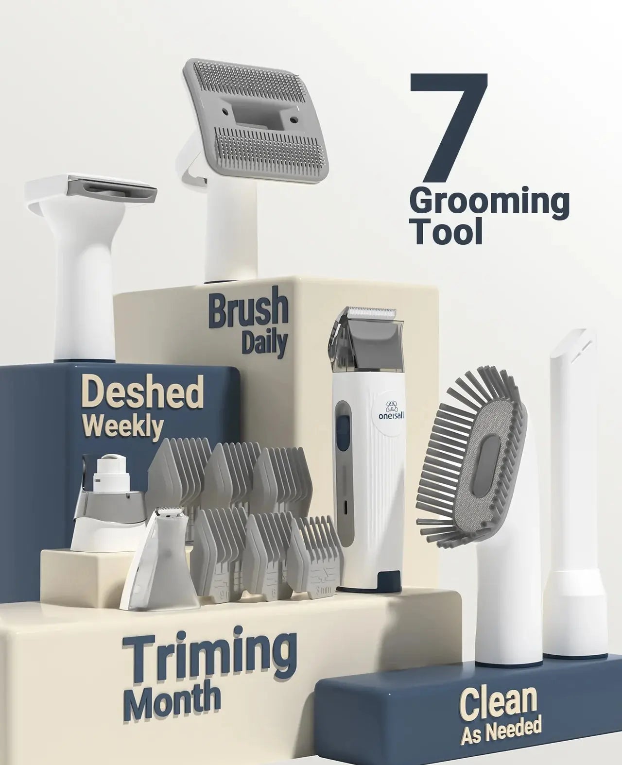 ONEISALL - S1 多功能寵物美容真空吸毛器﻿｜99%吸毛率・60dB靜音・5公升大容量 PriseMall