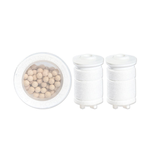 Atojet Korean Travel Mini Shower Head｜121g Ultra-lightweight · Triple Filtration System with 99.9% Antibacterial Ceramic Balls · Micro-pores for Enhanced Water Pressure · Improves Skin and Hair Quality｜Travel Shower Head