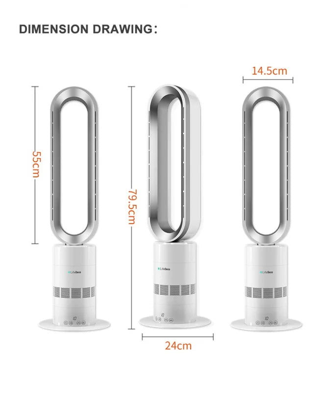 Life Deco TP-18PRO Bladeless Hot and Cold Fan