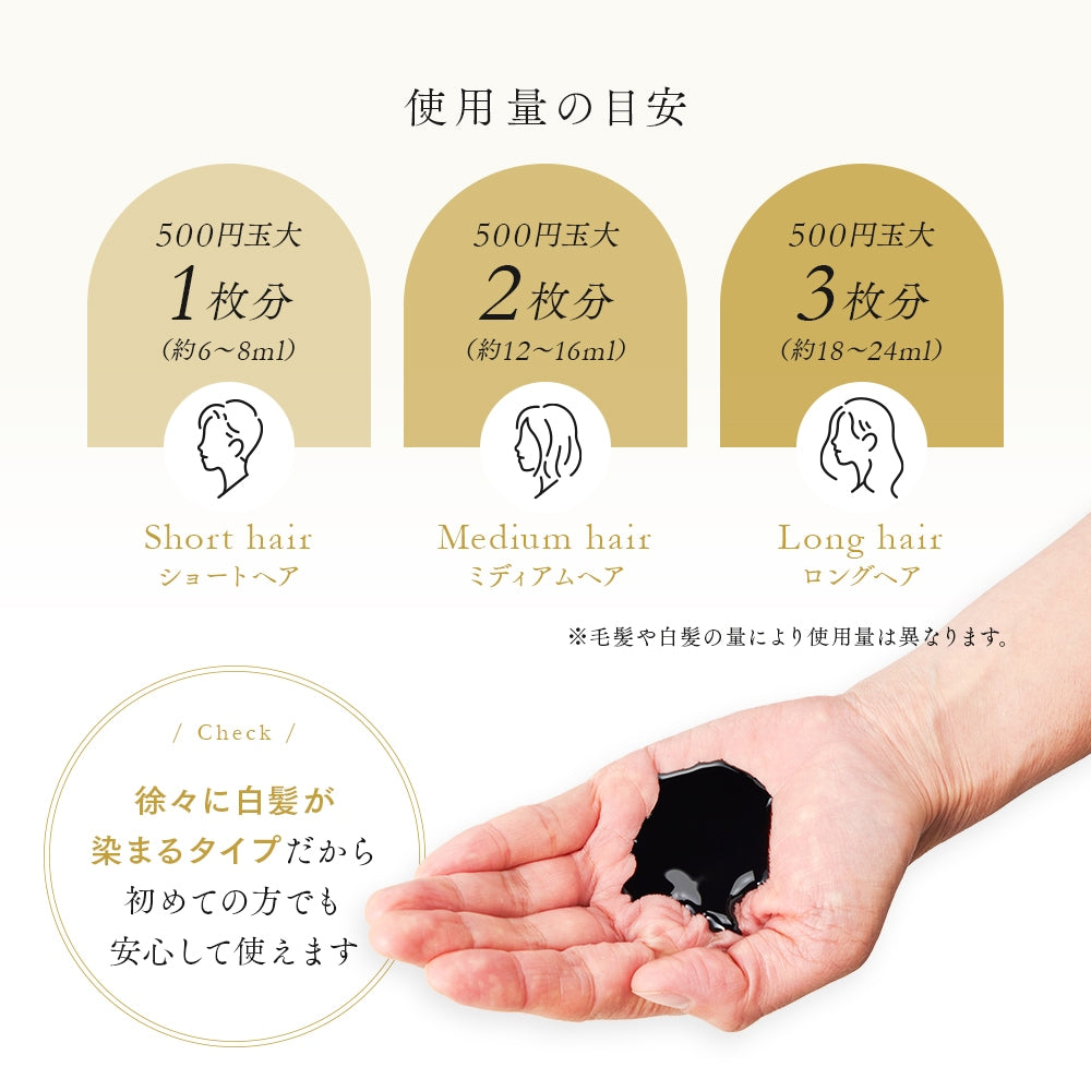 Aimedia PROSIA 日本製馬油染色洗髮露 220ml｜漸進白髮上色・自然黑／深棕
