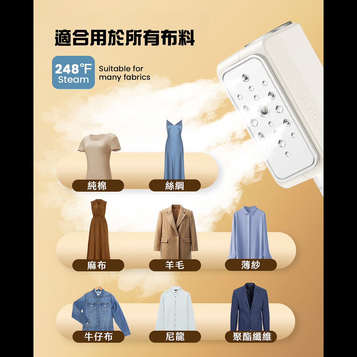 2-in-1 Portable Garment Steamer ELO – Jack & Rose USA