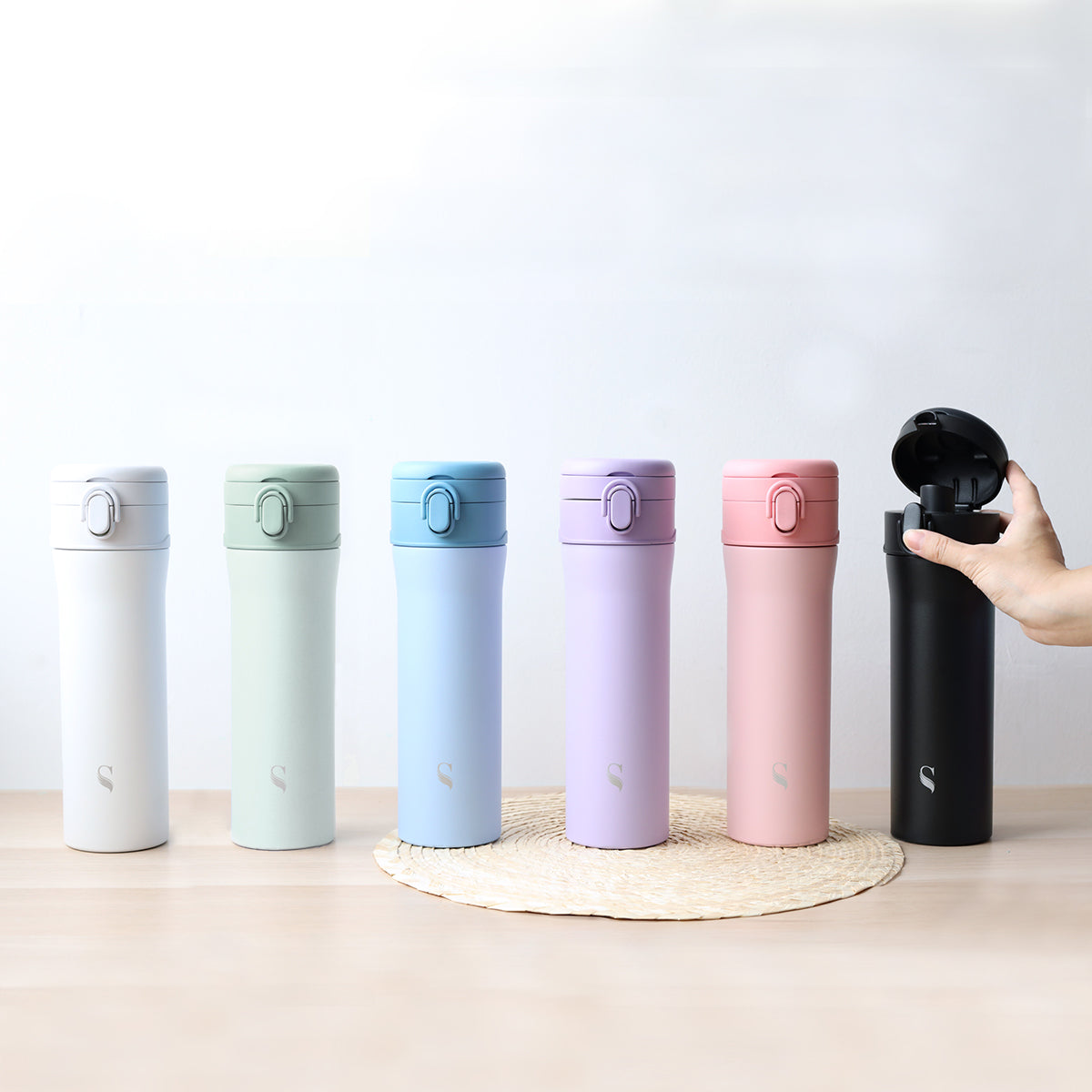 首款2合1瓷器保溫瓶 | 新加坡 SWANZ 芯動彈跳杯 Plus