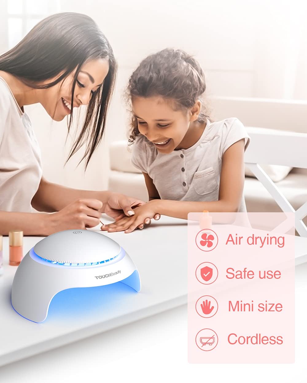 電動烘甲機｜快速風乾普通指甲油 · 大開口手腳通用 · LED 照明燈 · 按壓式一鍵操作 | Electric Nail Polish Dryer
