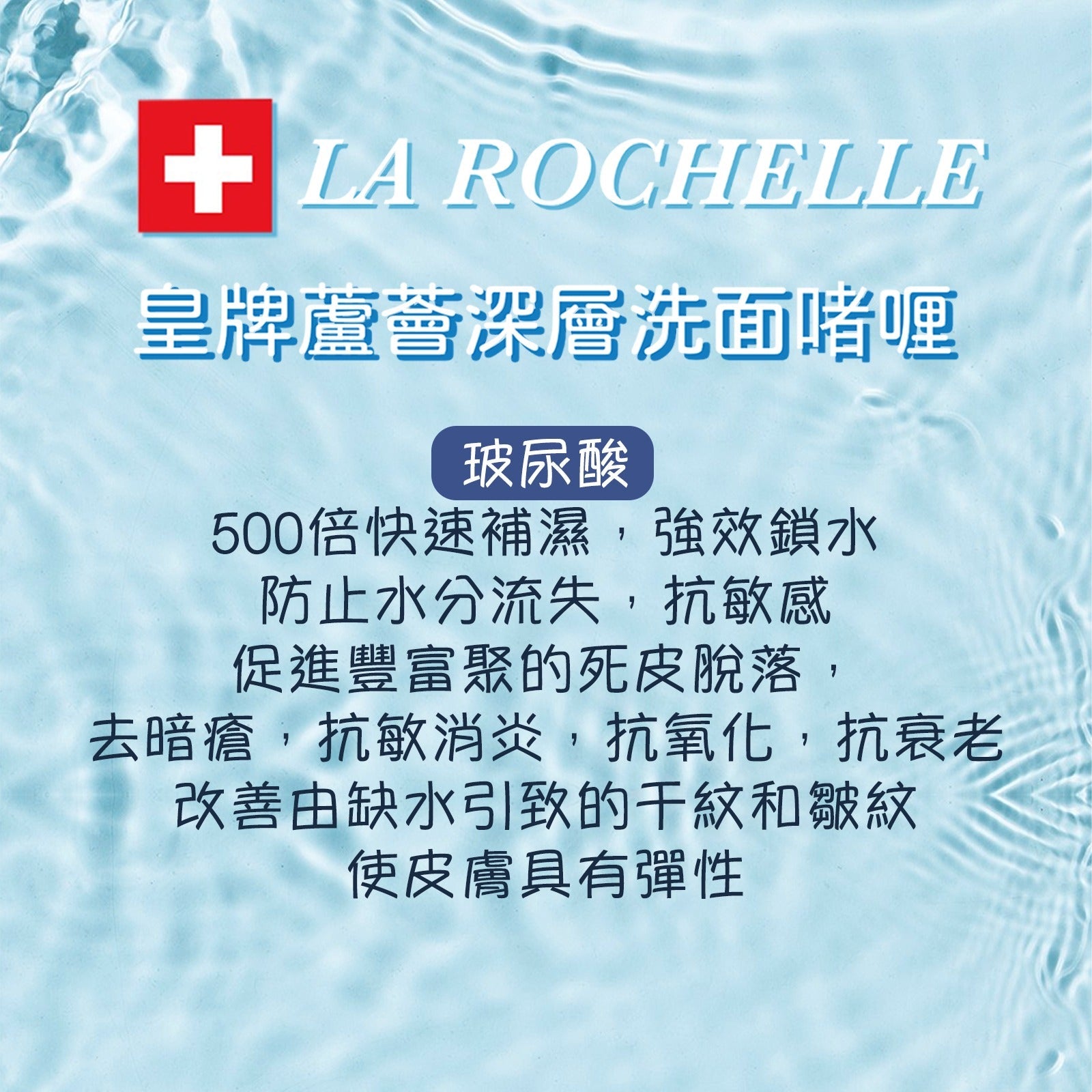 【經典組合】LA ROCHELLE  歌麗姬寶 皇牌蘆薈深層洗面啫喱 LA ROCHELLE ONE STEP EXPRESS CLEANSING GEL NEW FORMULA (ALOE VERA, BOTANICAL EXTRACT , COMPLEX B)  250ml