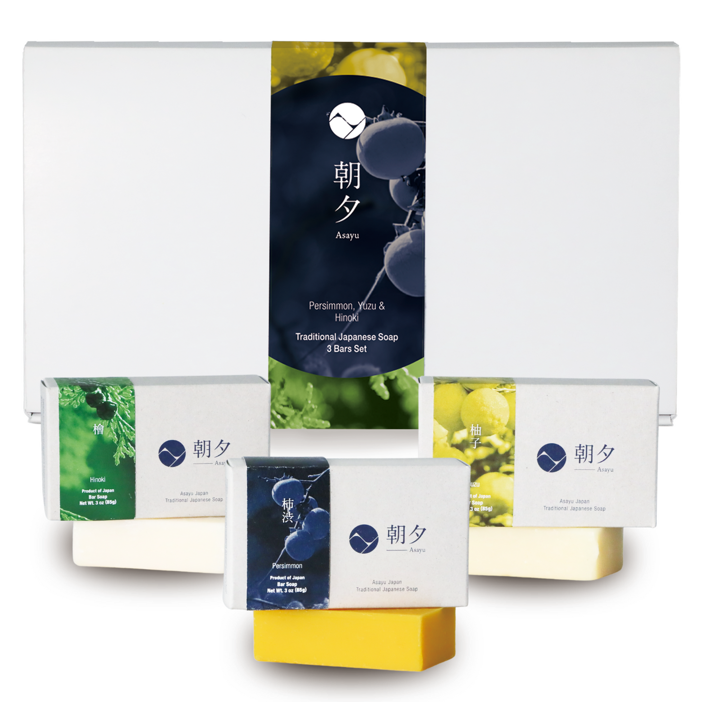 日本Asayu Assortment Body Soap - 3 Pack | 天然成分 | 溫和親膚