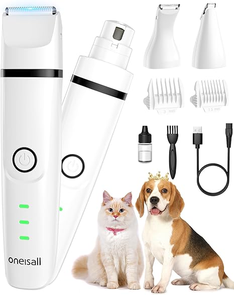 4-in-1 Quiet Dog and Cat Clipper | Oneisall N12