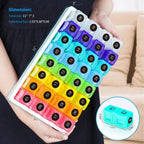 【告別健忘】31日AM/PM藥物收納盒 | 一個月藥量分類 | 旅行便攜藥盒 老友記彩虹分藥盒 積木藥盒 日曆藥盒 PriseMall