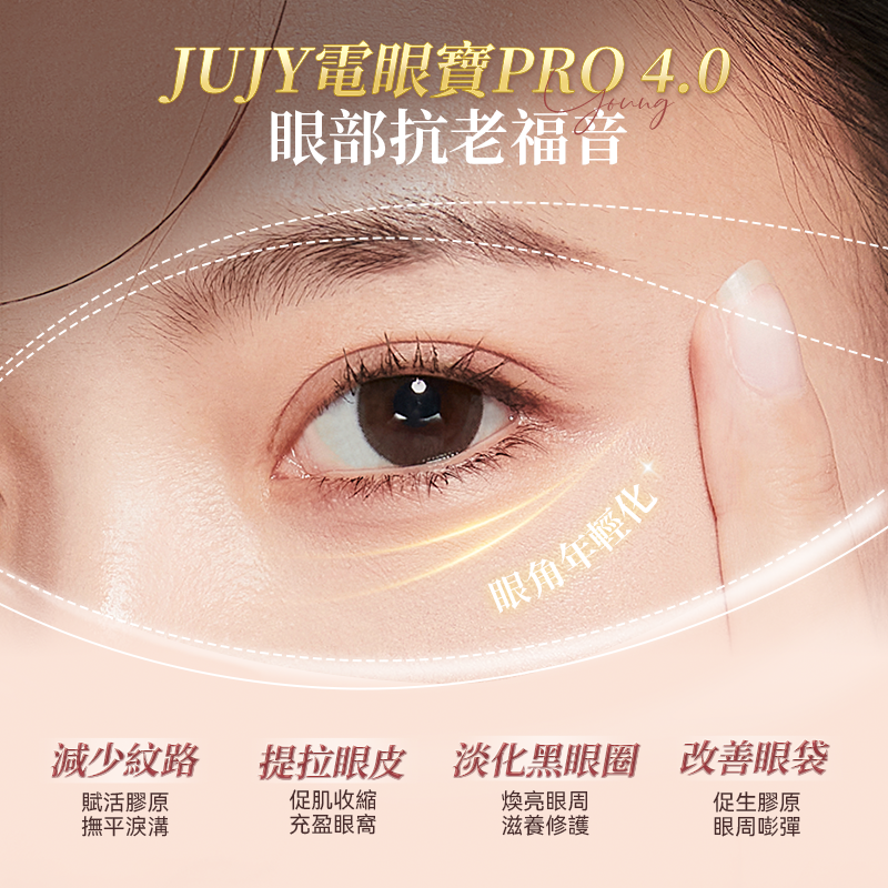 JUJY 雙導頭射頻美眼儀 PRO 4.0｜RF・EMS微電流・冷熱眼周護理