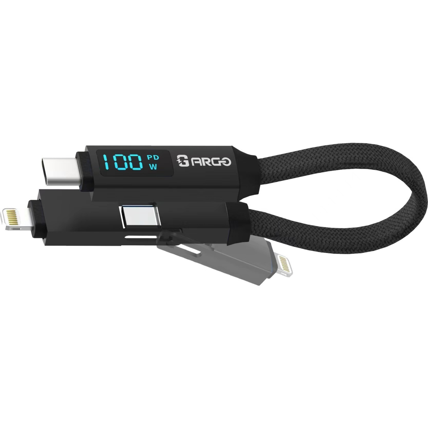 ARGO-CC100 3-in-1 LED Magnetic Charging Short Cable