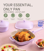 【入廚神器】10.5吋Dusk Petal陶瓷萬用鍋 – 煎炒煮炸，一鍋搞掂！ PriseMall