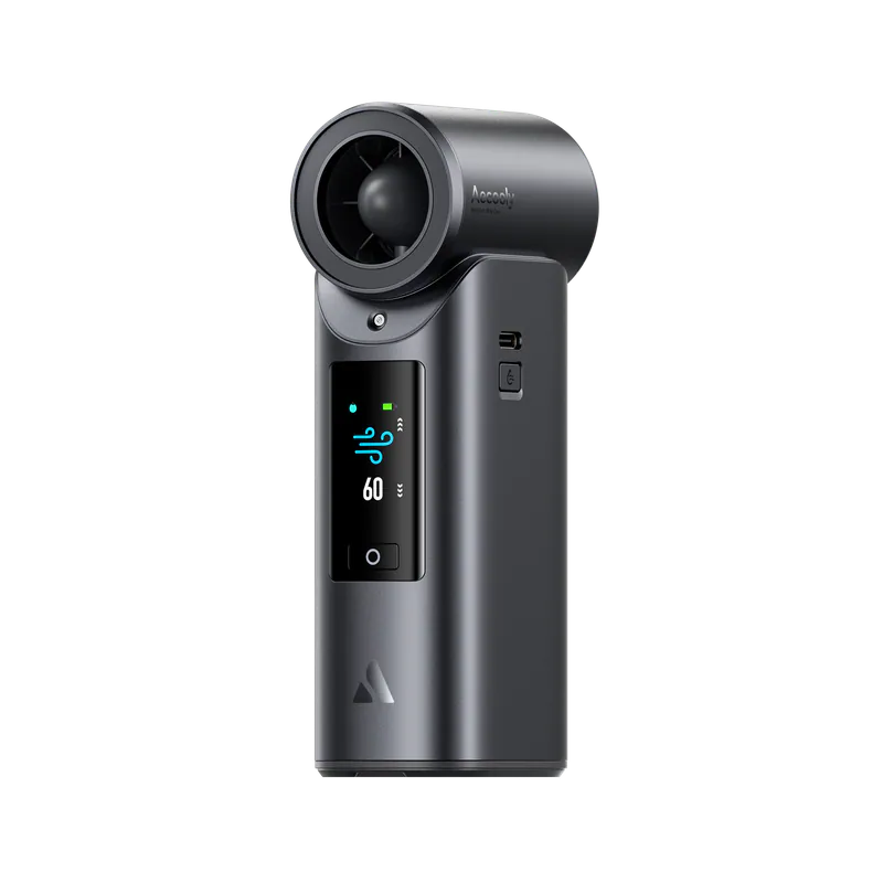 Aecooly Cold Air Ultra PM01S 高壓氣動冰霧風炮｜10 秒降 10°C 風力冰霧雙重狂降 · 70,000 RPM 風速 25m/s · 雙磁吸風嘴
