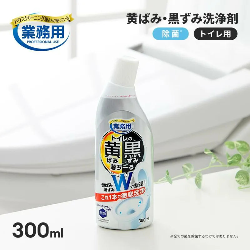 日本 Aimedia 專業尿石黑水垢清潔劑｜馬桶黃漬黑垢專攻 · 微粒刮走頑固污垢 · 除菌同步進行 · 添加防污劑減慢污漬再形成 · 濃縮不滴落 · 綠色花香｜300ml | Toilet Stain Cleaner