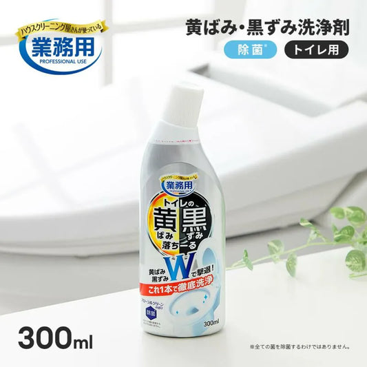 日本 Aimedia 專業尿石黑水垢清潔劑｜馬桶黃漬黑垢專攻 · 微粒刮走頑固污垢 · 除菌同步進行 · 添加防污劑減慢污漬再形成 · 濃縮不滴落 · 綠色花香｜300ml | Toilet Stain Cleaner