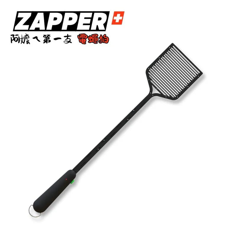 【少量現貨，下批8月初到貨】台灣 ZAPPER 嫲嫲靜電吸附可彎折電蚊拍／電蠅拍｜可彎折貼牆角 · 靜電吸附不彈飛 · 可水洗電網