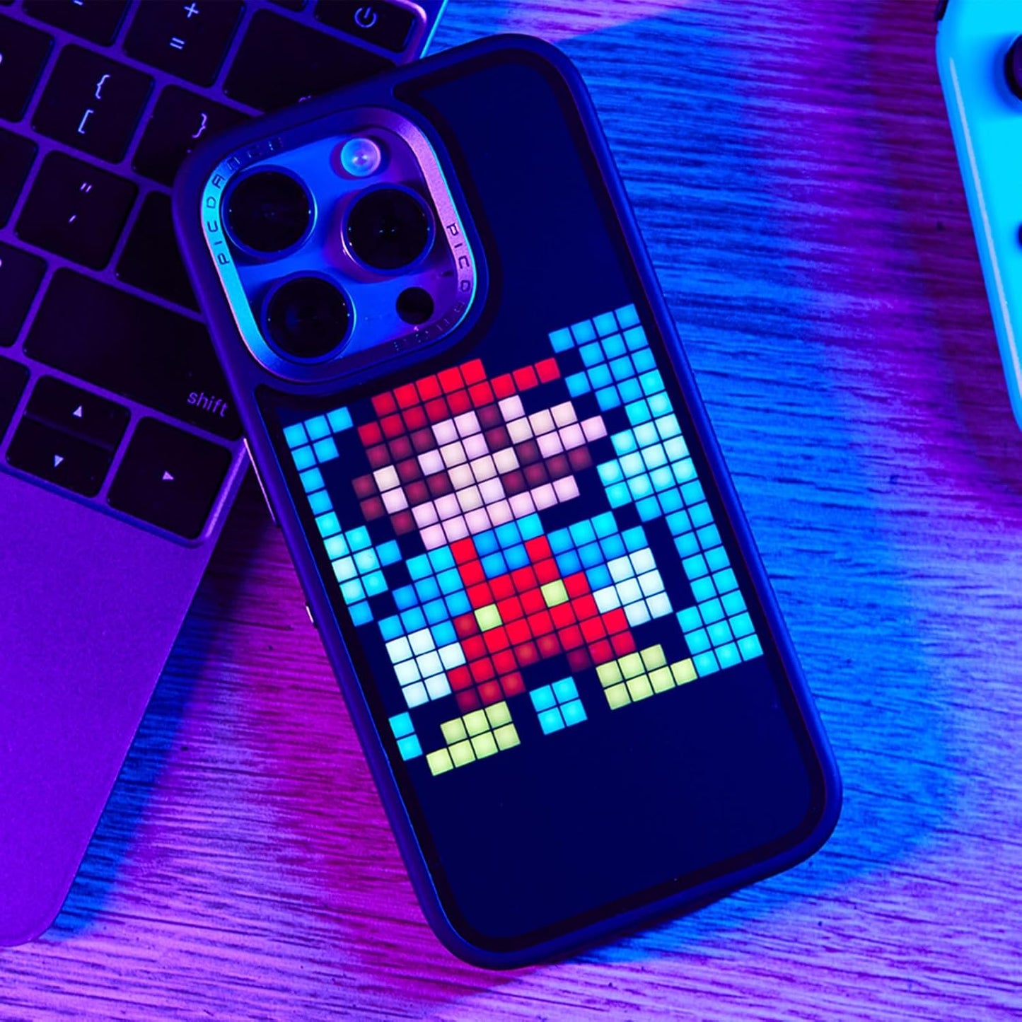 PicDance P One 智能像素動態手機殼iPhone18 Pro Max｜背面LED矩陣屏幕・音樂律動燈效・自訂快捷鍵・24小時續航