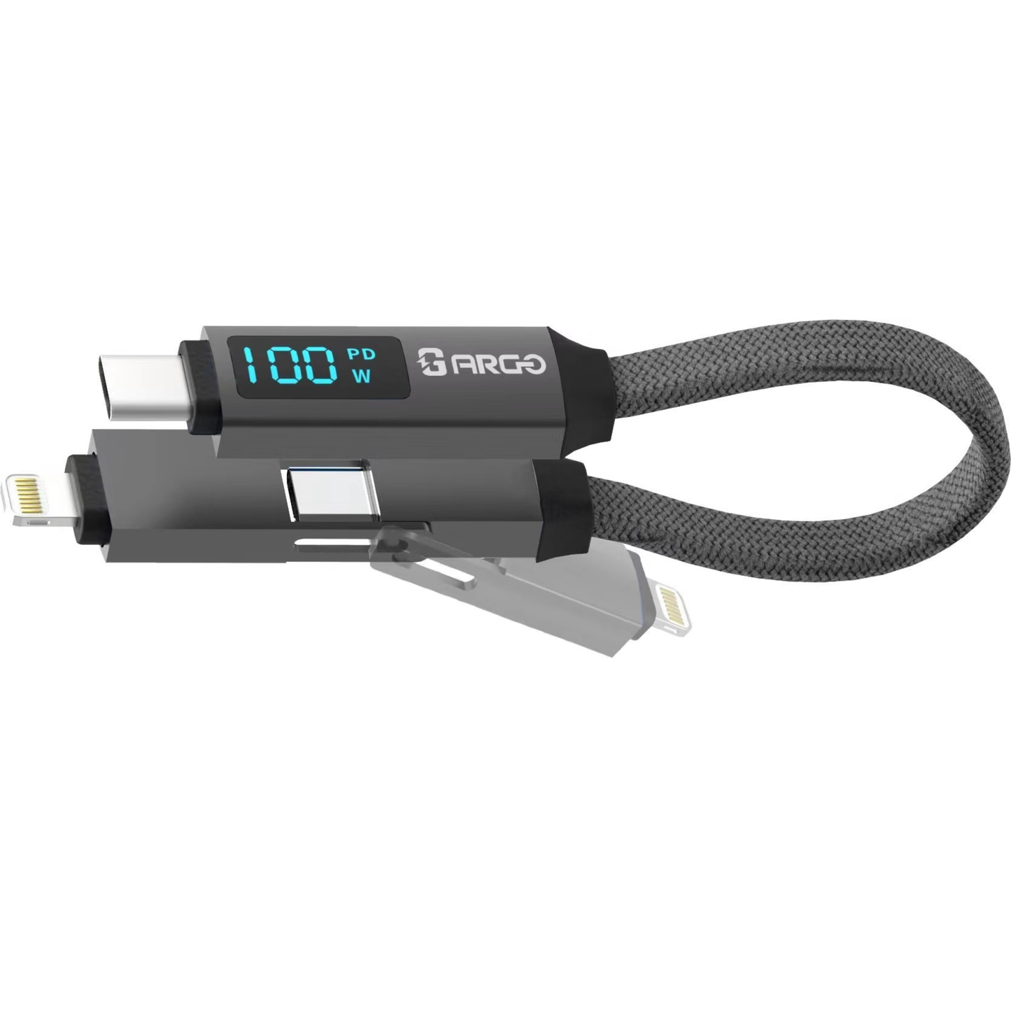 ARGO-CC100 3-in-1 LED Magnetic Charging Short Cable