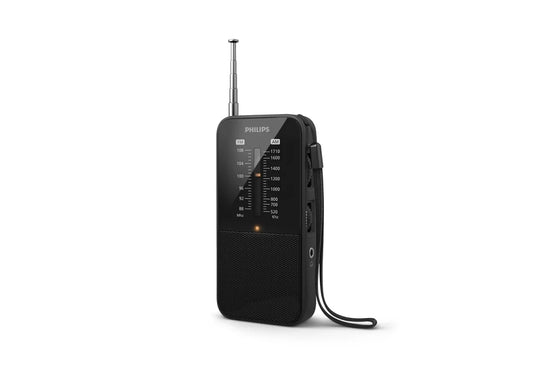 Philips Portable AM/FM Radio Black All-Around Radio Defensive Radio