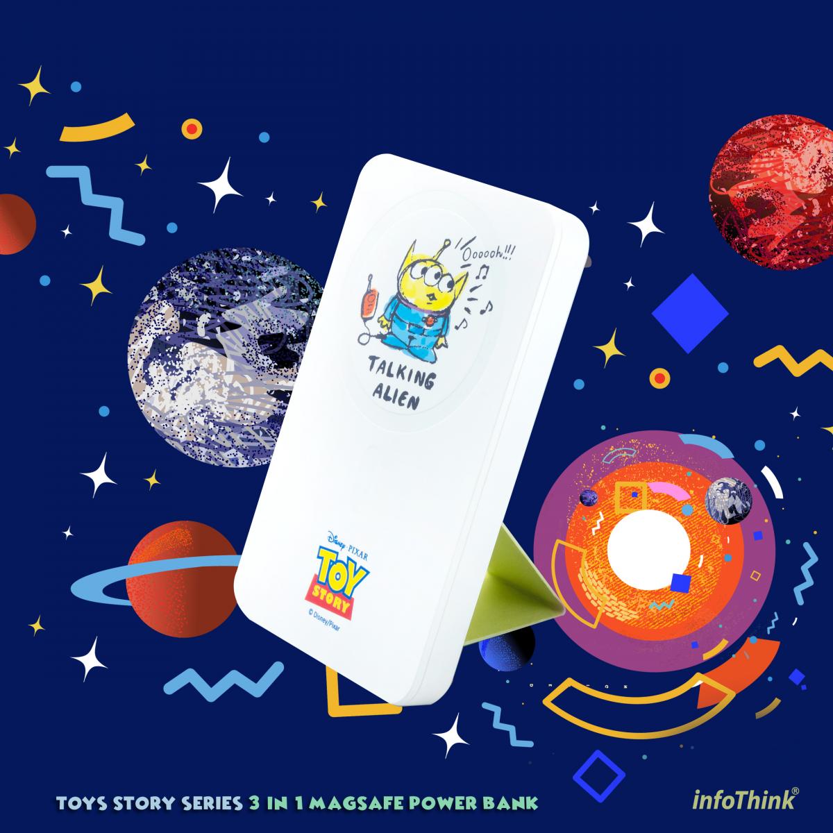 迪士尼角色輕擁你的充電世界 – 三合一磁吸無線快充行動電源