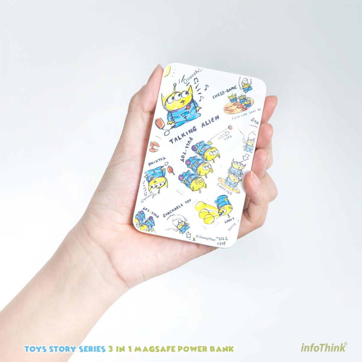 迪士尼角色輕擁你的充電世界 – 三合一磁吸無線快充行動電源