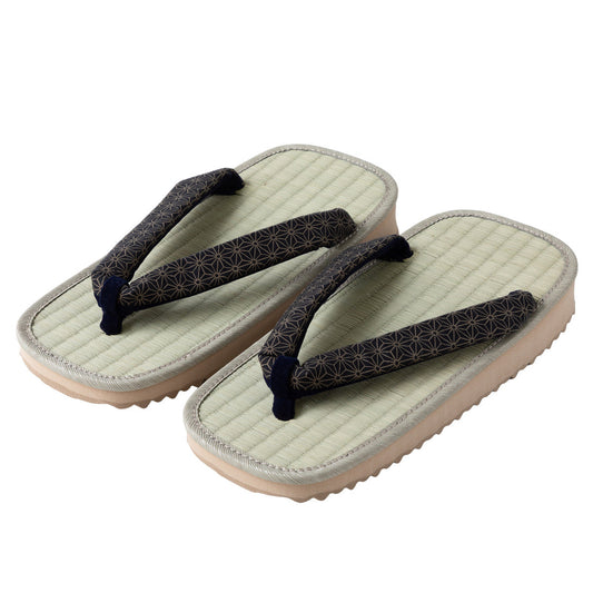 日本Asayu 傳統涼鞋-榻榻米雪駄（麻葉紋） | 天然藺草 | 透氣舒適