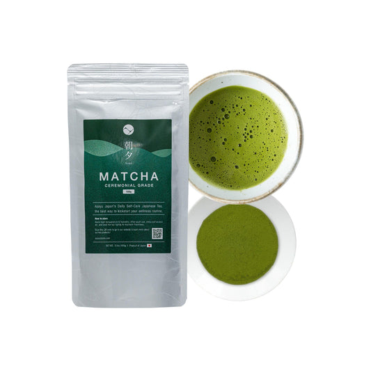 Asayu Ceremony-Grade Matcha Powder | First-Flush Tender Leaves from Shizuoka and Kagoshima | Three Packaging Options Available