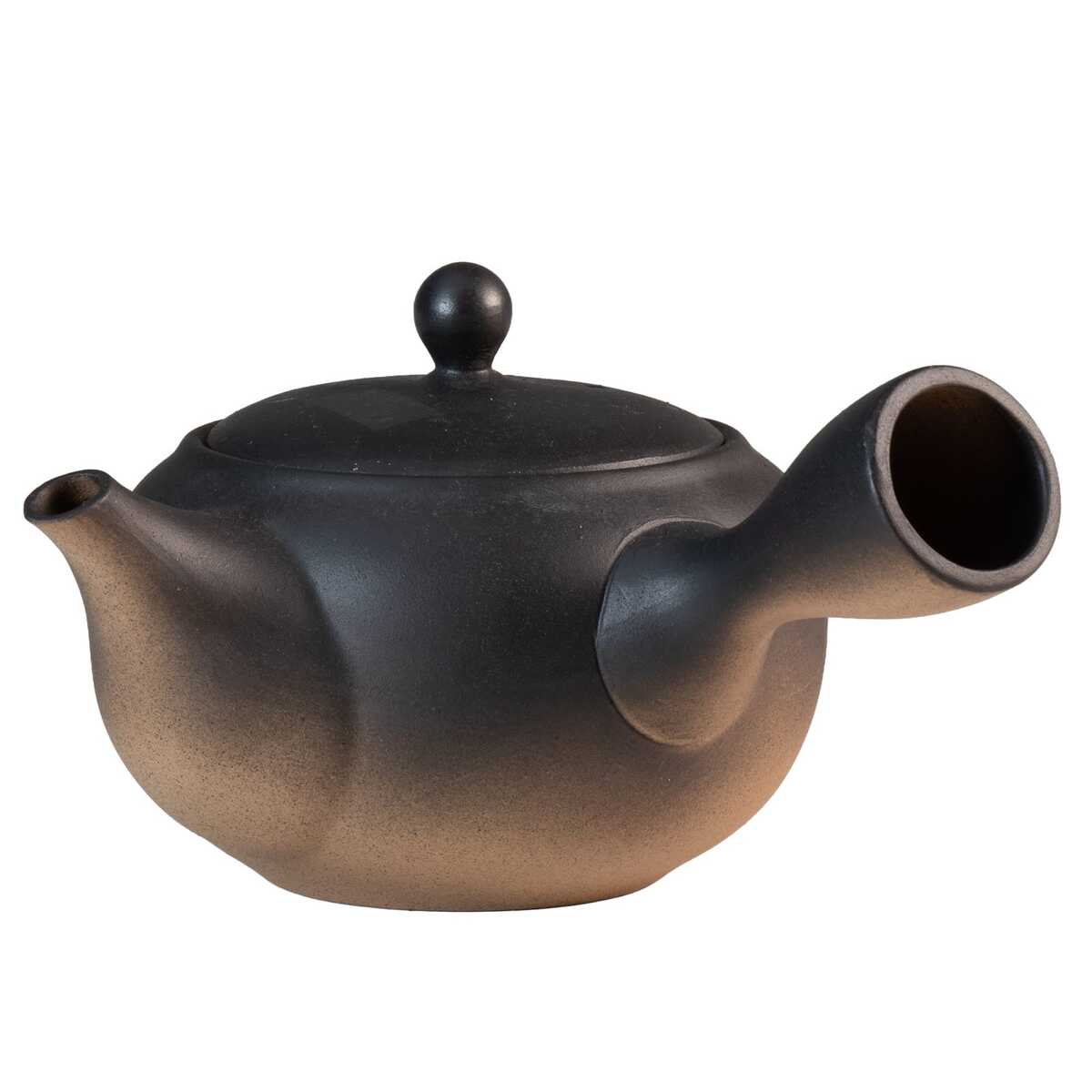 日本Asayu 日式黑釉側把茶壺430ml｜無釉・常滑風 陶器 | 日式美學 | 職人手作