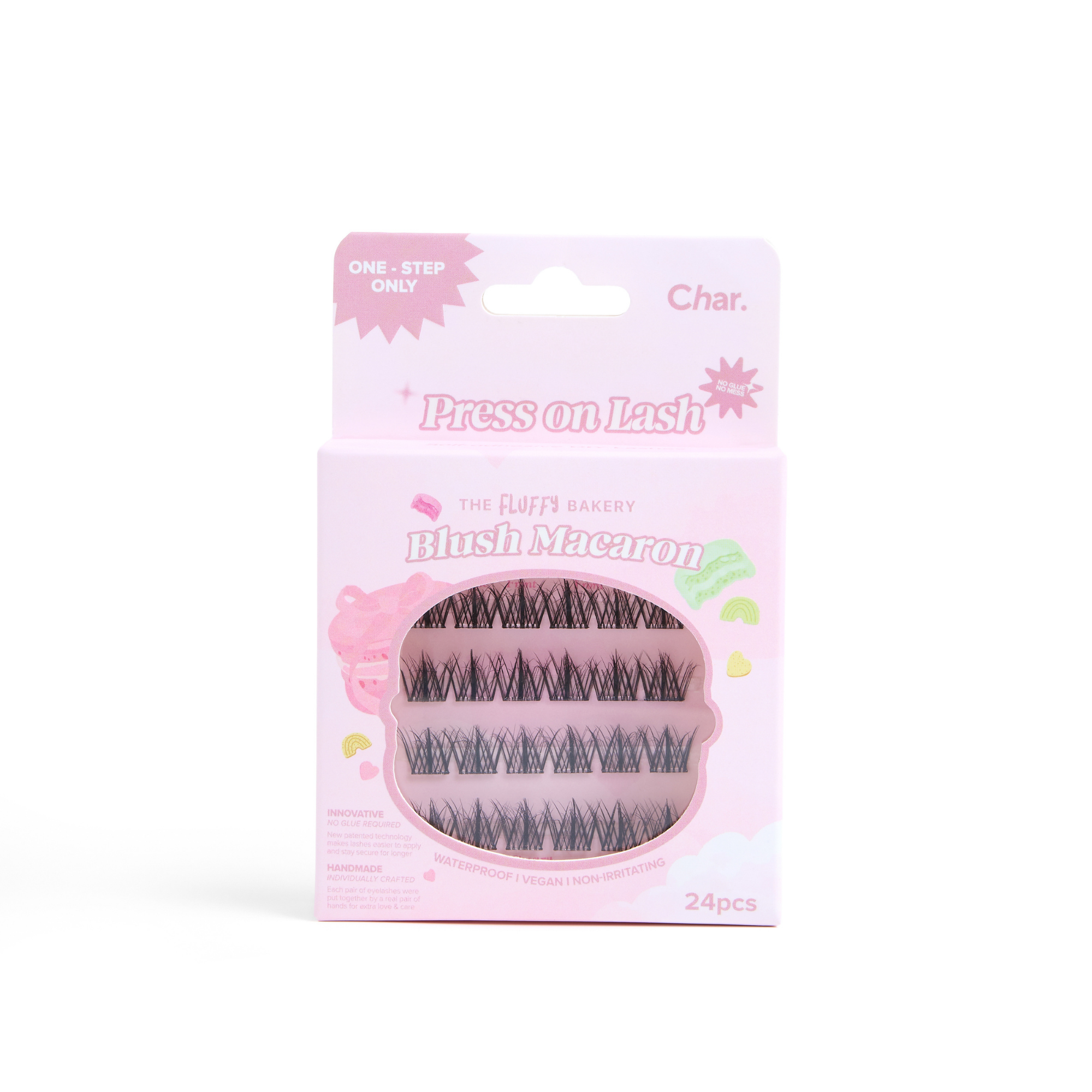 Char. 免膠水假眼睫毛 (白月光 Blush Macaron)