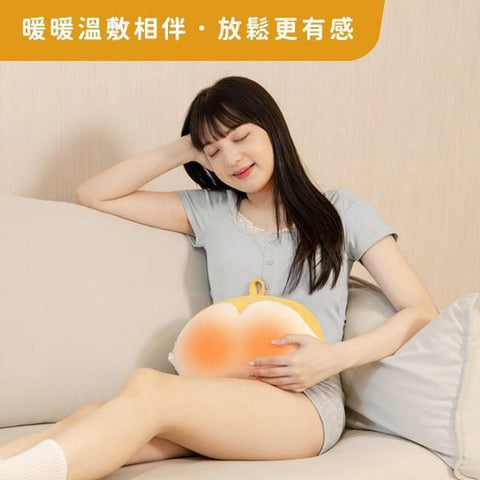 3ZeBra 三隻斑馬 柯基枕 溫感舒壓按摩枕｜雙頭揉壓 × 30°C 溫感熱敷 × 三段速度｜無線充電 15 分鐘自動定時