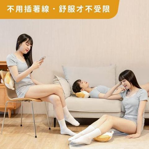 3ZeBra 三隻斑馬 柯基枕 溫感舒壓按摩枕｜雙頭揉壓 × 30°C 溫感熱敷 × 三段速度｜無線充電 15 分鐘自動定時