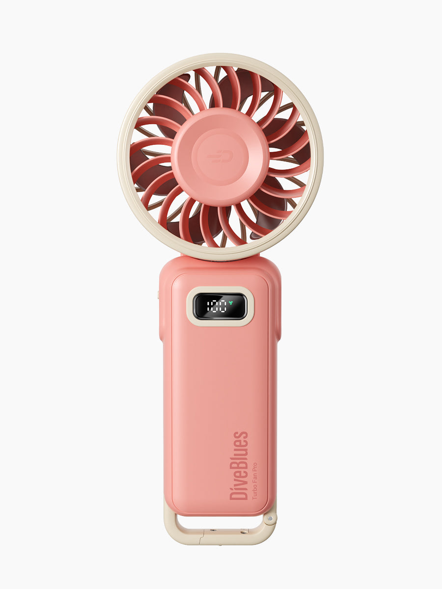 Diveblues Fanzy Foldable Handheld Fan | 180° Rotation | 1-100 Gear Stepless Speed Adjustment | 5-in-1 Usage | Eight Colors | Hong Kong Official Goods