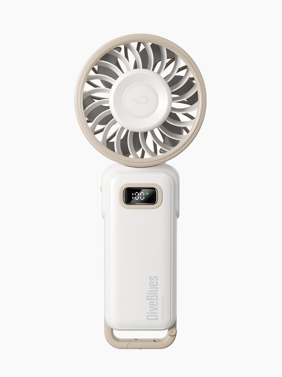 Diveblues Fanzy Foldable Handheld Fan | 180° Rotation | 1-100 Gear Stepless Speed Adjustment | 5-in-1 Usage | Eight Colors | Hong Kong Official Goods