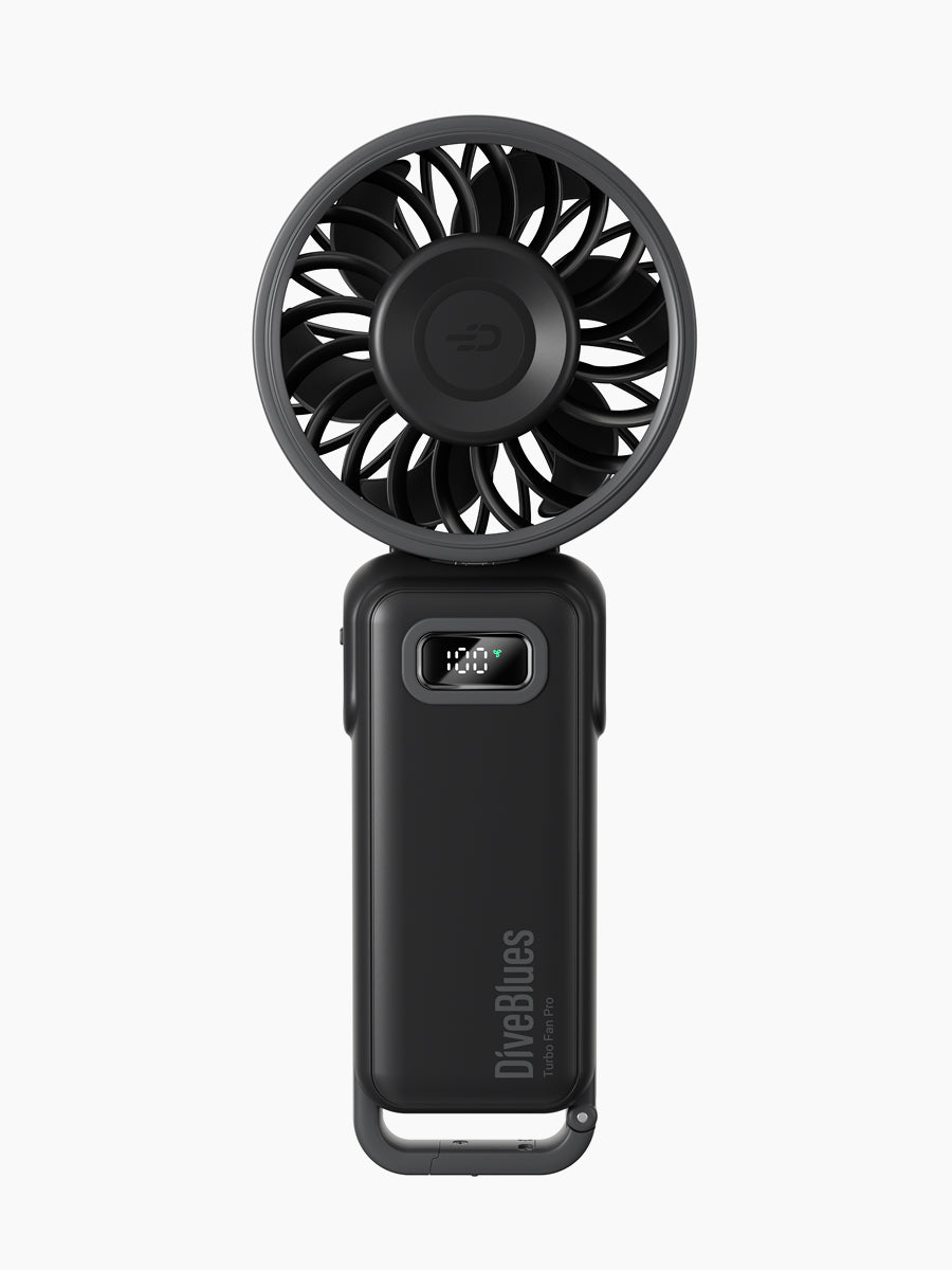 Diveblues Fanzy Foldable Handheld Fan | 180° Rotation | 1-100 Gear Stepless Speed Adjustment | 5-in-1 Usage | Eight Colors | Hong Kong Official Goods